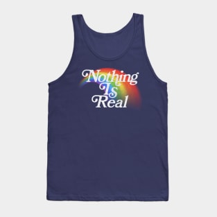 Nothing Is Real // 80s Nihilist Faded Rainbow Tank Top